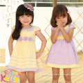3 Year Old Girl Dress, Lapel Short-Sleeve Two Color Honey Dress, Baby Dress